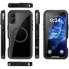 iPhone 16 PLUS dėklas „Shellbox GT“, atsparus vandeniui, suderinamas su „MagSafe“ ir juodas