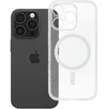 Oem Originalus „iPhone 16 PRO“ skaidrus „Mag“ dėklas – blizgučiai (STR / APSAUGA NUO FOTOAPAROS), suderinamas su „MagSafe“ permatomais blizgučiais.