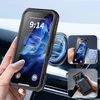 Oem iPhone 16 PRO MAX dėklas, Shellbox GT, atsparus vandeniui, suderinamas su MagSafe, juodas