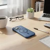 Oem dėklas, skirtas iPhone 18 Pro / 17 Pro Flexline Mag Cover, suderinamas su MagSafe, tamsiai mėlynas