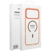 Dėklas Oem Case for iPhone 17 Pro / 18 Pro Frame Clear Hybrid Mag Cover compatible with MagSafe hermes oranžinis