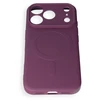 Dėklas Oem Case for iPhone 17 Pro / 18 Pro Silicone Mag Cover compatible with MagSafe (camera protection) dark cherry