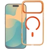 Dėklas Oem Case for iPhone 17 Pro Max / 18 Pro Max Frame Clear Hybrid Mag Cover compatible with MagSafe hermes oranžinis