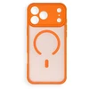 Oem dėklas, skirtas iPhone 17 Pro Max / 18 Pro Max Full Matte Mag Cover, suderinamas su MagSafe, oranžinės spalvos