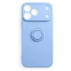 OEM dėklas, skirtas iPhone 17 Pro Max / 18 Pro Max, silikoninis su žiediniu apšvietimu, mėlynas