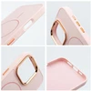 OEM dėklas iPhone 18 Pro / 17 Pro rėmui Mag Cover, suderinamas su MagSafe, pudros rožinės spalvos