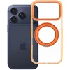 Dėklas Oem Case for iPhone 18 Pro / 17 Pro Frame Circle Stand compatible with MagSafe oranžinis