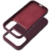 Dėklas iPhone 18 Pro Max / 17 Pro Max Forcell F-Protect Frame Premium, suderinamas su Magsafe, tamsiai vyšninės spalvos