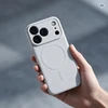 Dėklas Oem Case for iPhone 18 Pro Max / 17 Pro Max Silicone Mag Cover compatible with MagSafe (camera protection) sidabrinis