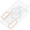 Dėklas Oem Case for Honor 400 PRO Go Oranžinis compatible with MagSafe transparent