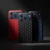 OEM atverčiamas dėklas, skirtas iPhone 17 PRO MAX / 18 PRO MAX, kubinio laikiklio formos, raudonas