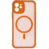 OEM dėklas, skirtas iPhone 12, visiškai matinis, suderinamas su „MagSafe“ ir oranžinis