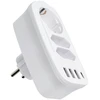 Oem Power strip with 3 sockets max 16A with 3x USB A, 1x typ C jungtys E06 baltas
