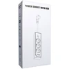Oem rozetė su 3 lizdais, maks. 3680W, 1xUSB A, 2x type C 25W jungtys su 1,5 m maitinimo laidu E59 balta
