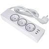 Oem rozetė su 3 lizdais, maks. 3680W, 1xUSB A, 2x type C 25W jungtys su 1,5 m maitinimo laidu E59 balta