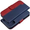 Dėklas Oem Flip case for iPhone 17 Split Book navy and red