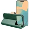 Dėklas Oem Flip case for iPhone 17 Split Book žalias and auksinis