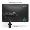 ONKRON G90-B Pasukamas ir pakreipiamas stalo laikiklis 13–34 colių monitoriams, maks. 10 kg, su rotacija, juodas