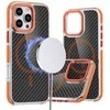 Dėklas Oem Case for iPhone 17 PRO Fiber compatible with MagSafe oranžinis