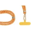 Oem SWING (8mm) Phone lanyard, Phone pendant with adjustable length / cord length 165cm (max 82.5cm in the loop) / on the shoulder or neck - oranžinis-baltas
