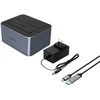 „Orico 6626C3-C-V1“ 2 diskų prijungimo stotelė su neprisijungusio klonavimo funkcija, 2,5 colio / 3,5 colio SATA HDD/SSD – pilkos spalvos