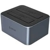 „Orico 6626C3-C-V1“ 2 diskų prijungimo stotelė su neprisijungusio klonavimo funkcija, 2,5 colio / 3,5 colio SATA HDD/SSD – pilkos spalvos