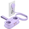 Orico AP3 65W GaN 6in1 maitinimo blokas 2x AC + 2x USB-A + 2x USB-C - Violetinė