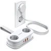 „Orico AP3 20W GaN 5in1“ maitinimo blokas, 2x AC + 2x USB-A + 1x USB-C - balta