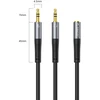 Orico AX1 garso adapteris mini jack 3.5 mm ausinių ir mikrofono skirstytuvas 0.5 m - juodas