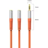 Orico AX2-10 garso kabelis 3,5 mm minijack skirstytuvas ausinėms ir mikrofonui 1 m kabelis - oranžinis