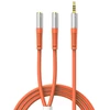 Orico AX2-10 garso kabelis 3,5 mm minijack skirstytuvas ausinėms ir mikrofonui 1 m kabelis - oranžinis