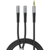 Orico AX2 garso adapteris mini jack 3.5 mm ausinių ir mikrofono skirstytuvas 0.5 m - juodas