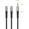 Orico AX2 audio adapter mini jack 3.5 mm headphone and microphone splitter 1 m - juodas