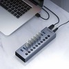 Orico BT2U3-16AB Hub 16x USB-A 3.0 su jungikliais - pilka