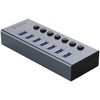 Orico BT2U3-7AB Hub 7x USB-A 3.0 su jungikliais – pilkos spalvos