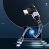 Orico C2CWT USB-C į USB-C PD kampinis kabelis 100W 20Gbps 4K 60Hz 2m - Juodas