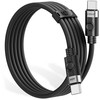 Orico CDX 60W 3A Power Delivery USB-C - USB-C 1m kabelis - juodos spalvos