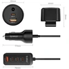 Orico ChargeClip 108W automobilinis įkroviklis 2x USB-A + 4x USB-C su spaustuku - Juodas