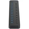 Orico CT2U3-13AB 13x USB-A 3.0 šakotuvas su jungikliais – juodas