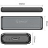 Kieszeń dyskowa Orico DDM2-C3-G2 M.2 NVME USB-A USB-C 3.2 10Gb/s - pilka
