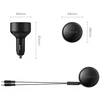 „Orico“ dvigubo tempimo 60 W USB-C automobilinis įkroviklis su dviem ištraukiamais USB-C + „Lightning“ laidais - Juodas
