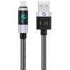 Orico LDA2L USB-A to Lightning Cable 12W with LED Ekranas 0.5m - Juodas and Sidabrinis