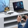 Orico OM28PR-G2 USB-C prijungimo stotelė su M.2 disko lizdu + 1 x USB-A 3.2 + 1x USB-C 3.2 + 2x USB-A 2.0 + 1x HDMI + 1x Ethernet – juodos spalvos