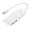 Orico PAPW2AC-C3 USB Hub 4-port 2x USB-A 3.0 1x USB-C 3.0 with USB-C PD 100W charging 0.15m - baltas