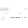 Orico PAPW2AC-C3 USB Hub 4-port 2x USB-A 3.0 1x USB-C 3.0 with USB-C PD 100W charging 0.15m - baltas