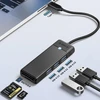 Orico PAPW3AT-C3 USB Hub 4-port 3x USB-A 3.0 with Micro SD/SD card reader 1 m - juodas