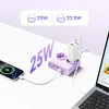Orico PDC25 25W 6in1 maitinimo blokas 2x AC + 2x USB-A + 2x USB-C - Violetinė