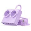 Orico PDC25 25W 6in1 maitinimo blokas 2x AC + 2x USB-A + 2x USB-C - Violetinė