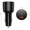 Orico PowerLink 165W USB-A + 2x USB-C automobilinis įkroviklis - Juodas