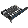 „Orico PVU3 PCI-E 7x USB 3.0“ išplėtimo plokštė staliniams kompiuteriams - Juodas